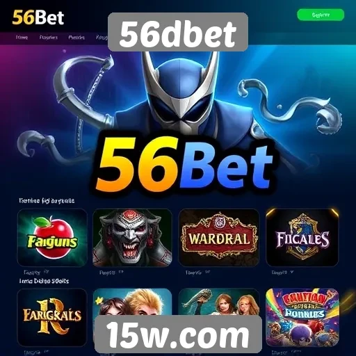 Diversidade de jogos disponíveis na plataforma 56dbet